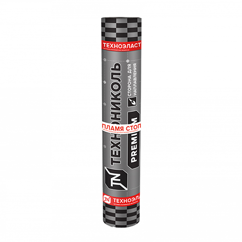 Техноэласт Пламя Стоп ЭКП сланец серый, 10x1 м, Технониколь, рулон